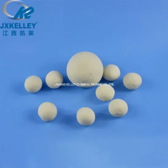 Boule en céramique d'alumine de 3 mm à 50 mm pour boule de support de catalyseur comme emballage de tour