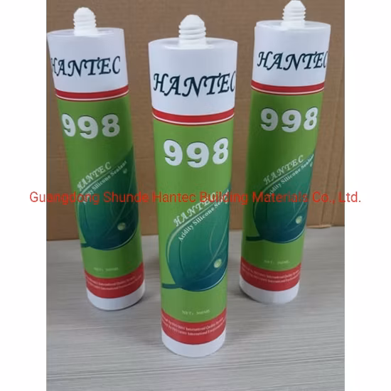 Échantillons gratuits de liant en silicone acétique pour rideau de tuiles de toit/cartouche auto